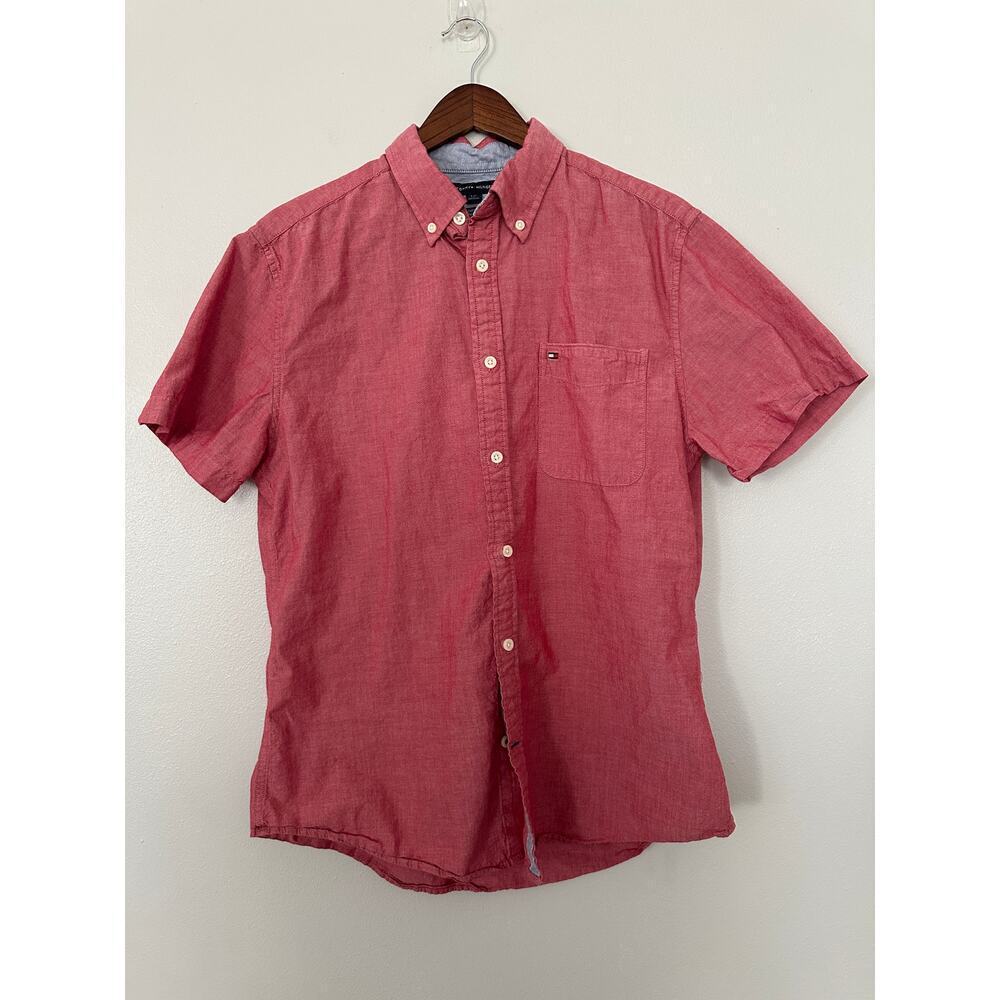 Tommy Hlifiger Custom Fit Button Down Shirt sz Large